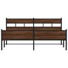 vidaXL Metal Bed Frame without Mattress Brown Oak 180x200 cm Super King