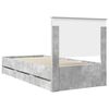 vidaXL Bed Frame with Drawer Concrete Grey 90 x 200 cm Engineer Wood