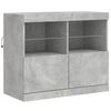 vidaXL Sideboard with LED Lights Concrete Grey 283x37x67 cm