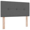 vidaXL Headboard Height Adjustable Dark grey 80 cm Fabric
