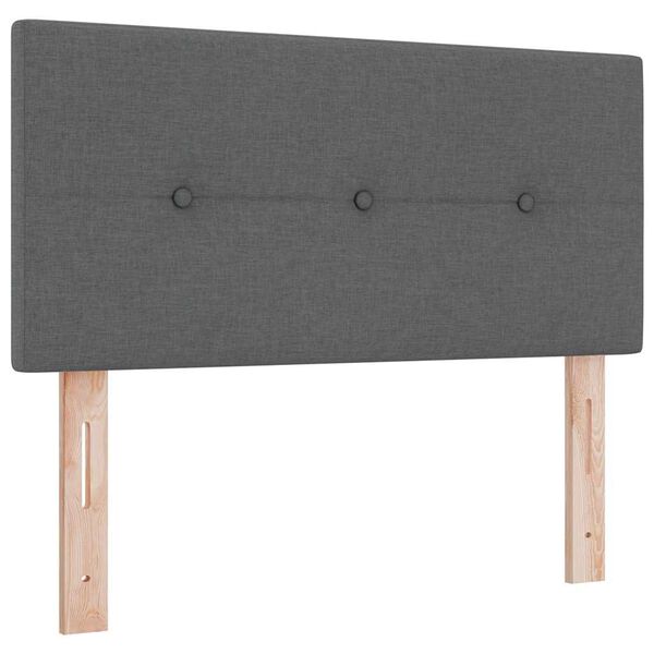 vidaXL Headboard Height Adjustable Dark grey 80 cm Fabric