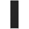 vidaXL Shoe Cabinet Black Oak 29.5 x 35 x 101 cm Engineered Wood