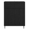 vidaXL Sideboard Black Oak 69.5 x 34 x 90 cm Engineered Wood