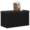 vidaXL Storage Bench Black Oak 82 x 42 x 45 cm Engineered Wood