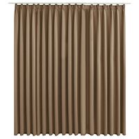 vidaXL Blackout Curtain with Hooks Taupe 290x245 cm