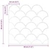 vidaXL Fish Scale Tile 10 pcs White 30 x 30 cm Polyurethane and PET