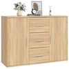 vidaXL Sideboard Sonoma Oak 91x29.5x65 cm Engineered Wood