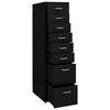 vidaXL Mobile File Cabinet Black 28x41x109 cm Metal