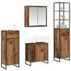 vidaXL Bathroom Furniture Set with Drawer Old Wood Engineered Wood