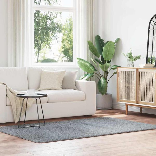 vidaXL Shaggy Rug High Pile NAVARRA Light Grey 130x200 cm Polyester