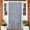 vidaXL Insect Curtain Blue and White 118x220 cm Chenille