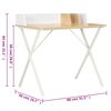 vidaXL Desk White and Natural 80x50x84 cm