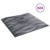 vidaXL Wall Panels 24 pcs Grey 50x50 cm XPS 6 m&sup2; Stone