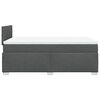 vidaXL Box Spring Bed with Mattress Dark Grey 120x200 cm Fabric