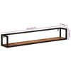 vidaXL Wall Shelves 2 pcs 110x17x17 cm Solid Wood Acacia and Iron