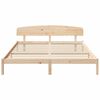 vidaXL Bed Frame with Headboard Natural 200 x 200 cm Solid Pine Wood