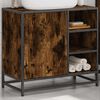 vidaXL Bathroom Sink Cabinet Smoked Oak 65x33x60 cm Engineered Wood