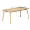 vidaXL Dining Table 180x90x76 cm Solid Mango Wood