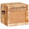 vidaXL Storage Box with Storage with Lock Brown Solid Mango Wood