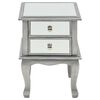 vidaXL Mirrored Nightstand MDF and Glass 34.5x30x50 cm