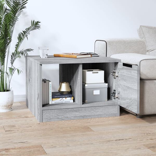 vidaXL Coffee Table Grey Sonoma 50x50x36 cm Engineered Wood