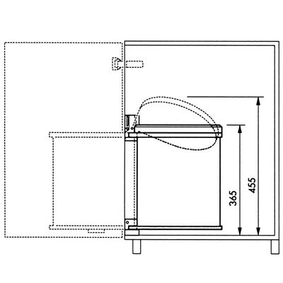 Hailo Cupboard Bin Compact-Box Size M 15 L Stainless Steel 3555-101