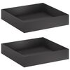 vidaXL Garden Planter 2 pcs Black 80 x 80 x 20 cm Cold-rolled Steel