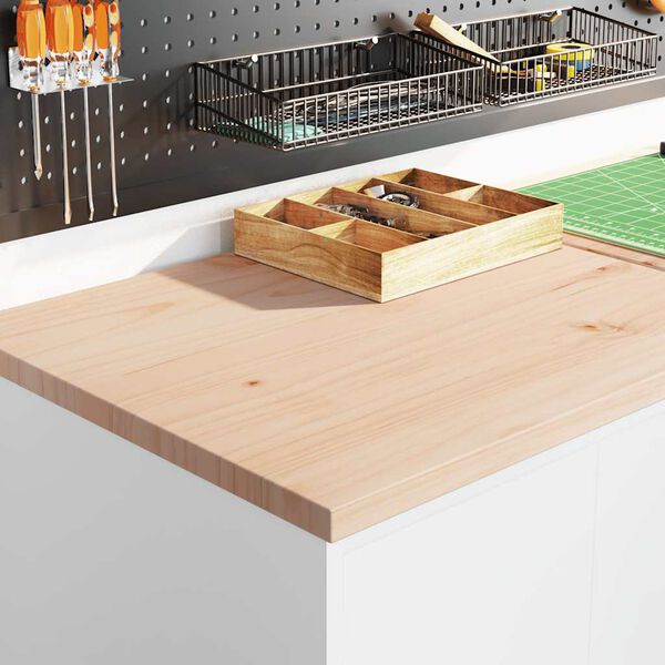 vidaXL Garage Storage Cabinet White 60x51x85 cm Solid Wood Pine