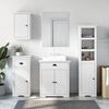vidaXL 4 Piece Bathroom Furniture Set BODO White Solid Wood Pine
