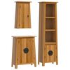 vidaXL 3 Piece Bathroom Furniture Set Solid Wood Pine