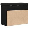 vidaXL Storage Bench Black Oak 62 x 32 x 50 cm Engineered Wood