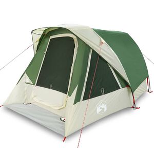 vidaXL Family Tent Cabin 6-Person Green Waterproof