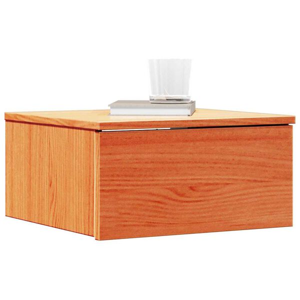 vidaXL Bedside Table Wax Brown 37 x 35 x 18.5 cm Solid pine wood