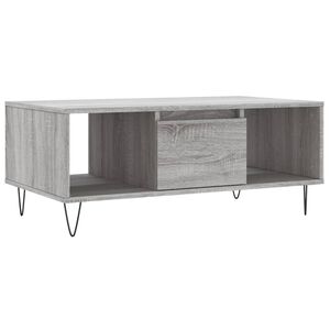 vidaXL Coffee Table Grey Sonoma 90x50x36.5 cm Engineered Wood