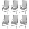 vidaXL 7 Piece Garden Dining Set Steel Anthracite