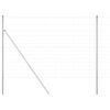 vidaXL Ground Fix Welded Wire Fence 25 x 1.6 m Galvanised Steel Silver
