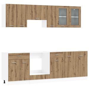 vidaXL Kitchen Unit Lyon 8 pcs Engineered Wood