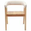 vidaXL Dining Chairs 2 pcs Natural 54 x 57 x 73 cm Solid Rubber Wood