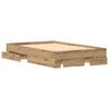 vidaXL Bed Frame with Drawer Artisan Oak 120 x 200 cm Engineered Wood