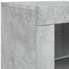 vidaXL Sideboard with LED Lights Concrete Grey 181.5x37x67 cm