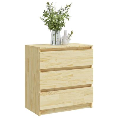 vidaXL Bedside Cabinet 60x36x64 cm Solid Pinewood