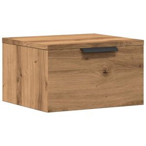 vidaXL Wall-mounted Bedside Cabinet Artisan Oak 34x30x20 cm