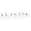 vidaXL LED Reindeers 7 pcs Silver 43 x 18 x 66 cm Fabric
