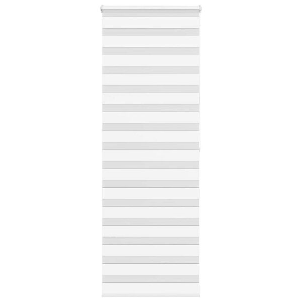 vidaXL Zebra Blind White 80x200 cm Fabric Width 75.9 cm Polyester