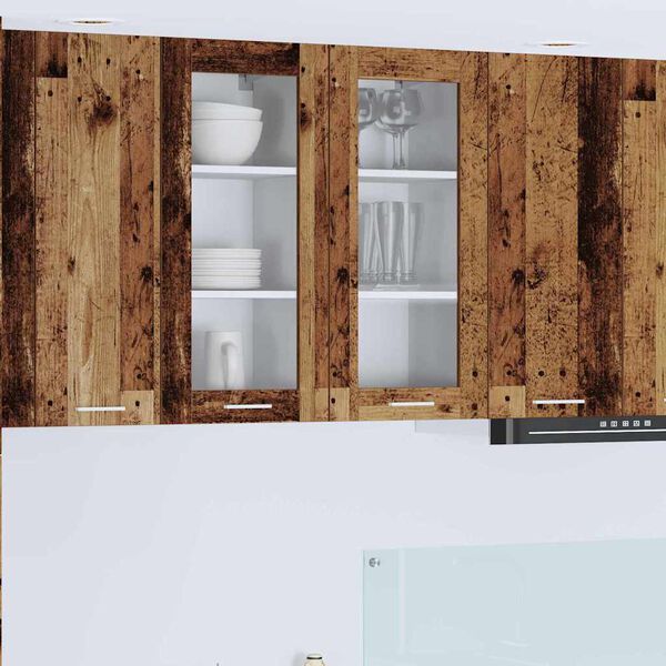 vidaXL Hanging Cabinet 2 pcs Old Wood 40 x 31 x 80 cm Engineered Wood