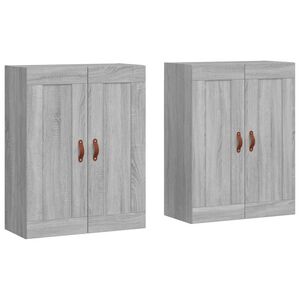vidaXL Wall Mounted Cabinets 2 pcs Grey Sonoma Engineered Wood
