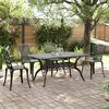 vidaXL 5 Piece Garden Dining Set Black Cast Aluminium