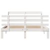 vidaXL Bed Frame with Headboard without Mattress White 140x190 cm