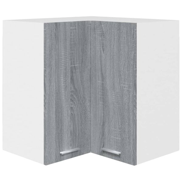 vidaXL Hanging Corner Cabinet Lyon Grey Sonoma 57x57x60 cm Engineered Wood