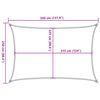 vidaXL Sunshade Sail 160 g/m&sup2; Rectangular Light Grey 2.5x3.5 m HDPE